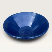Handmade deep dish in glazed terracotta