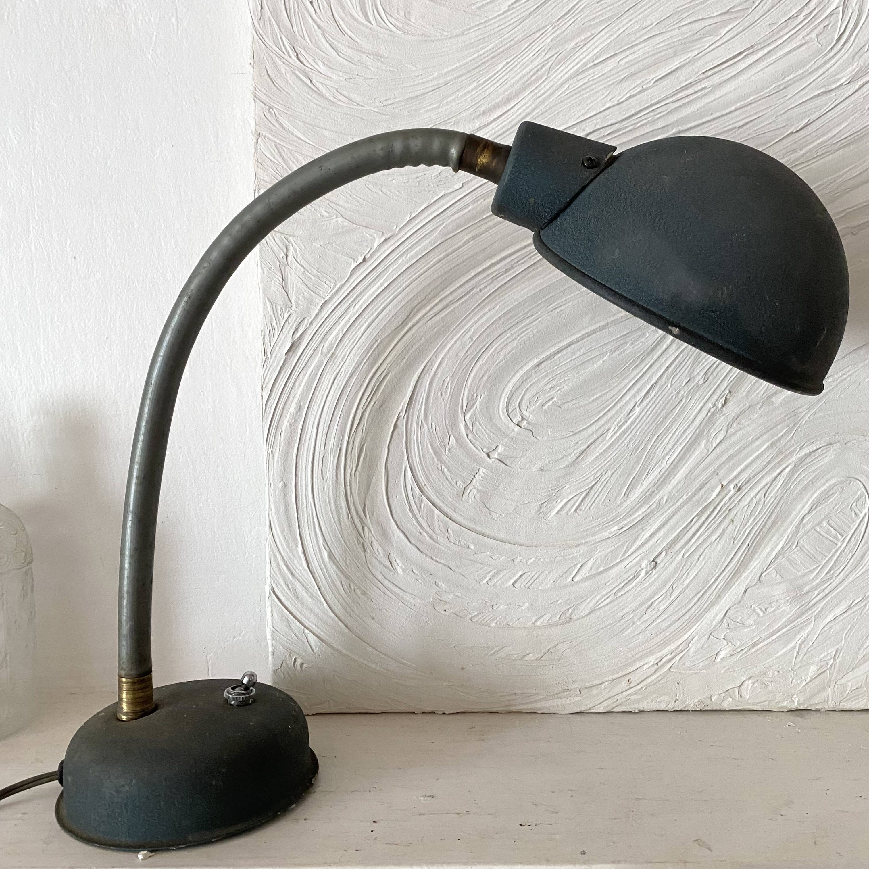1950s Army Industrial Desk Lamp