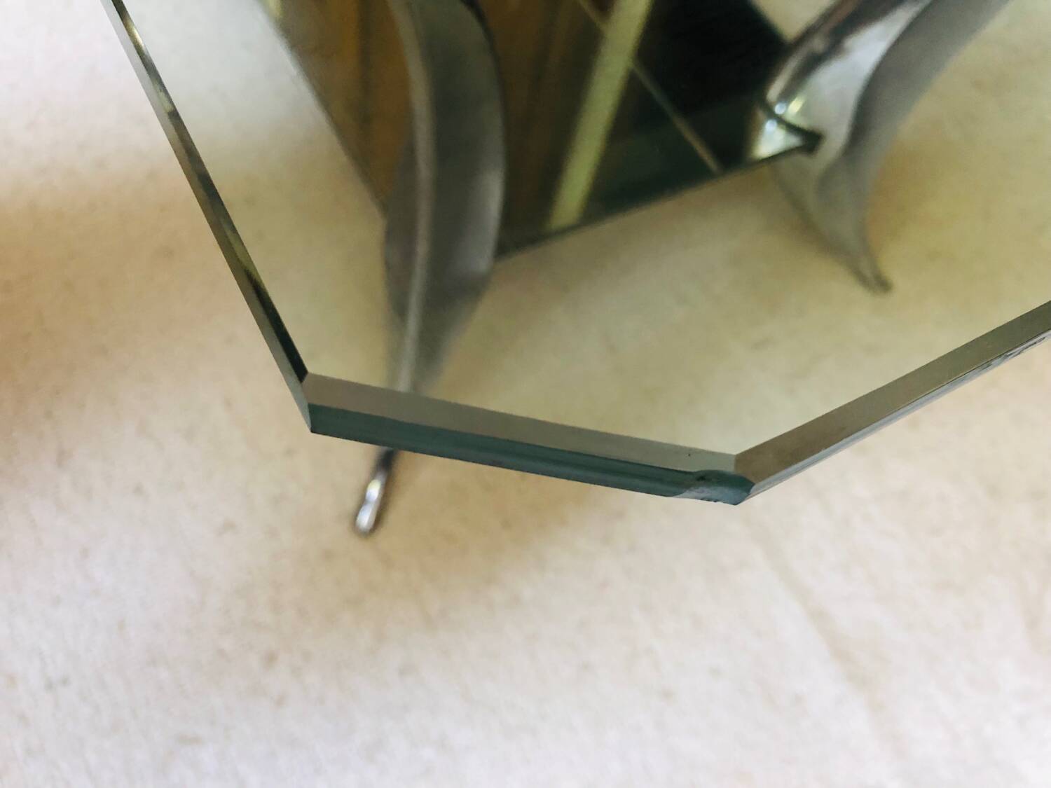 Vintage coffee table "shark fins"