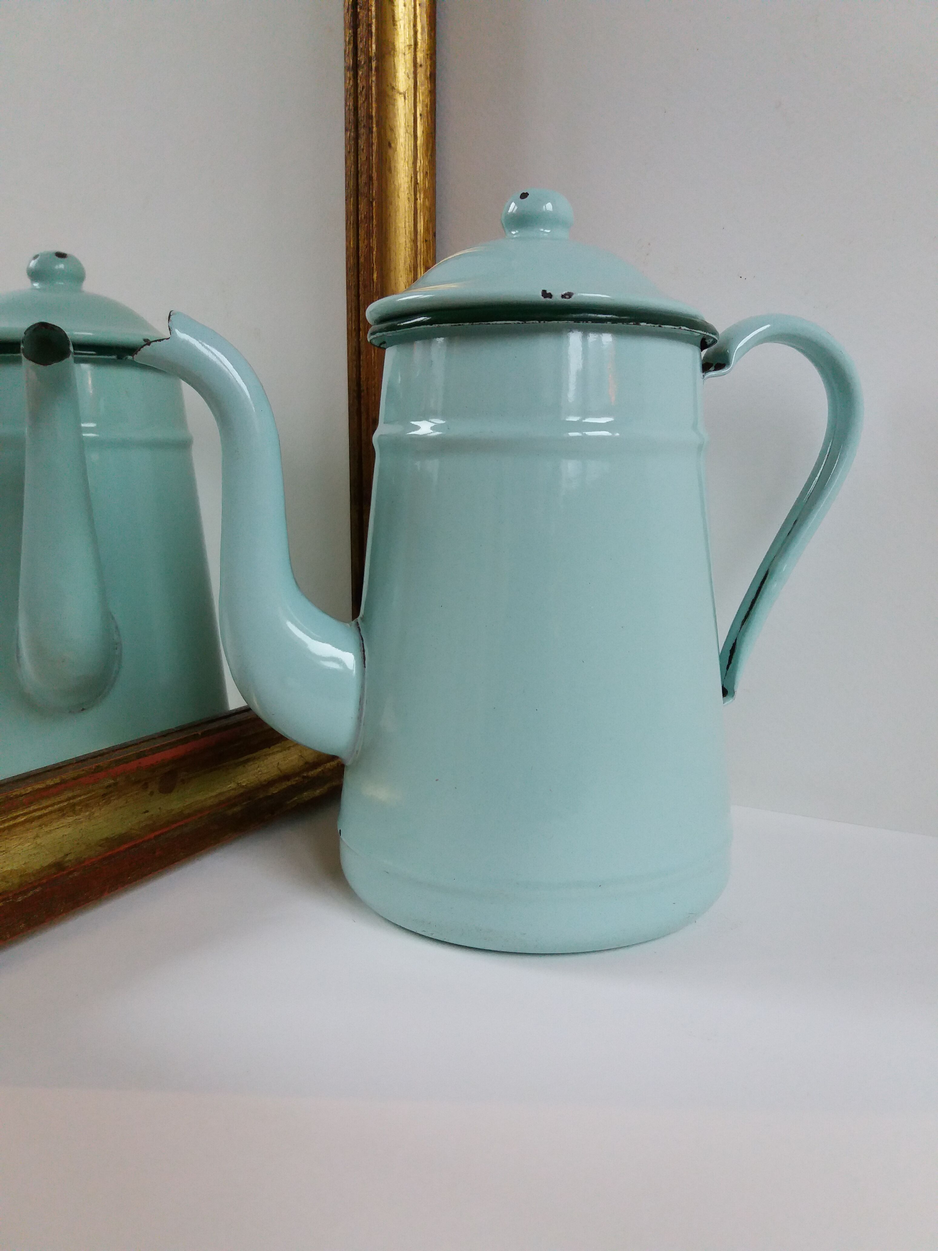Water green enamelled coffee maker