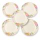 Set of 15 pastel floral patterned plates.