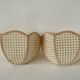 Pair of lotus cane wall lights from the 50s and 60s