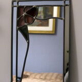 Stained glass mirror, 39x25 cm