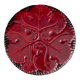Burgundy ceramic trivet