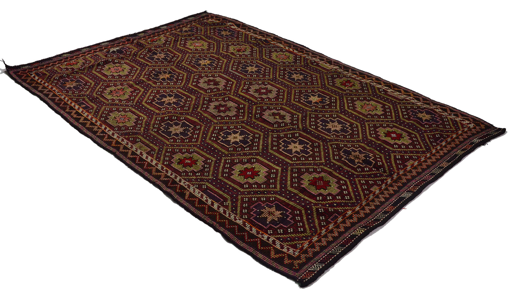 Anatolian handmade kilim rug 307 cm x 207 cm