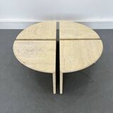 Italian Travertine Coffee or Side Tables, 1970s, Set of 4