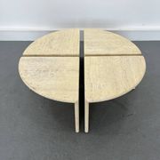 Tables Basses ou d'Appoint en Travertin, Italie, 1970s, Set de 4