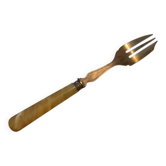 Brass and Bakelite dessert forks