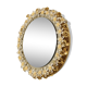 Lighted Floral mirror of Palwa 1975 diameter 50cm