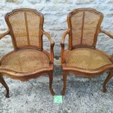 Fauteuils cannés de style Louis XV