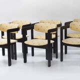 Suite de 6 chaises "Pamplona" de Augusto Savini édition Pozzi 1965