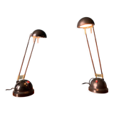 Set of two black telescopic lamps