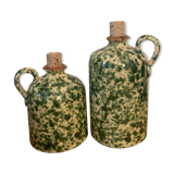 2 Speckled sandstone jars