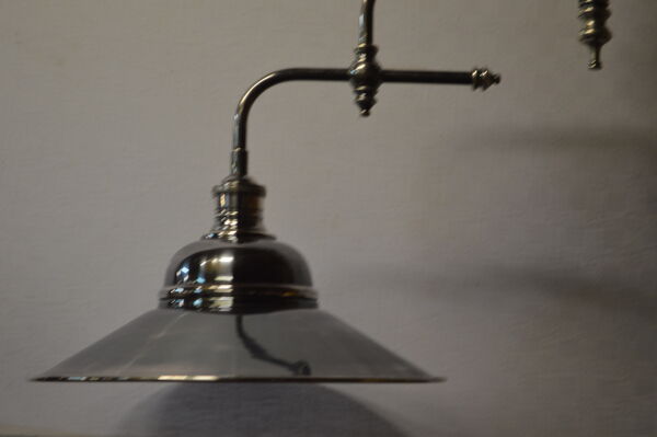 Lustre de billard en laiton chromé