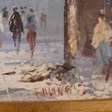 Oil on canvas Paris Montmartre by Billings