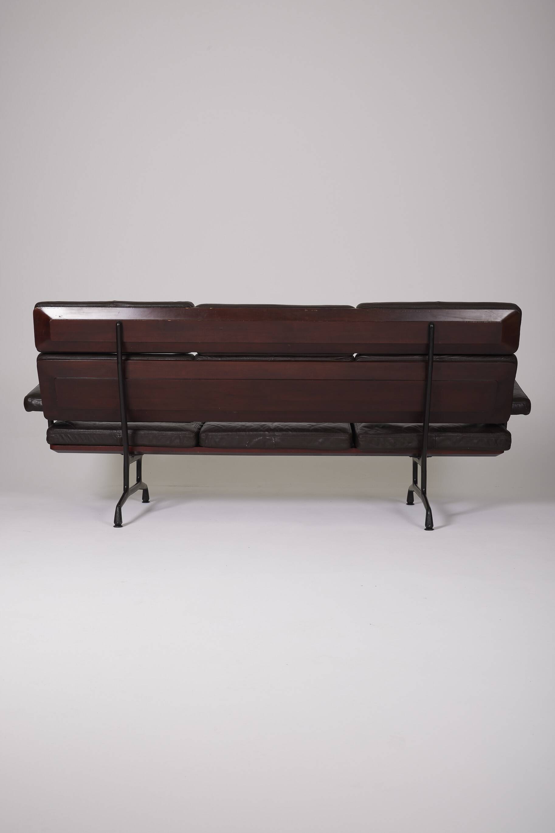 Charles and Ray Eames leather sofa, 1980s