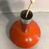 Old hanging UFO Saucer Metal Orange - Chrome Tube 70S Vintage
