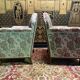 Art Deco period living room sofa and pair of armchairs
