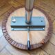 Tabouret d'usine cuir vintage industriel, designer kor