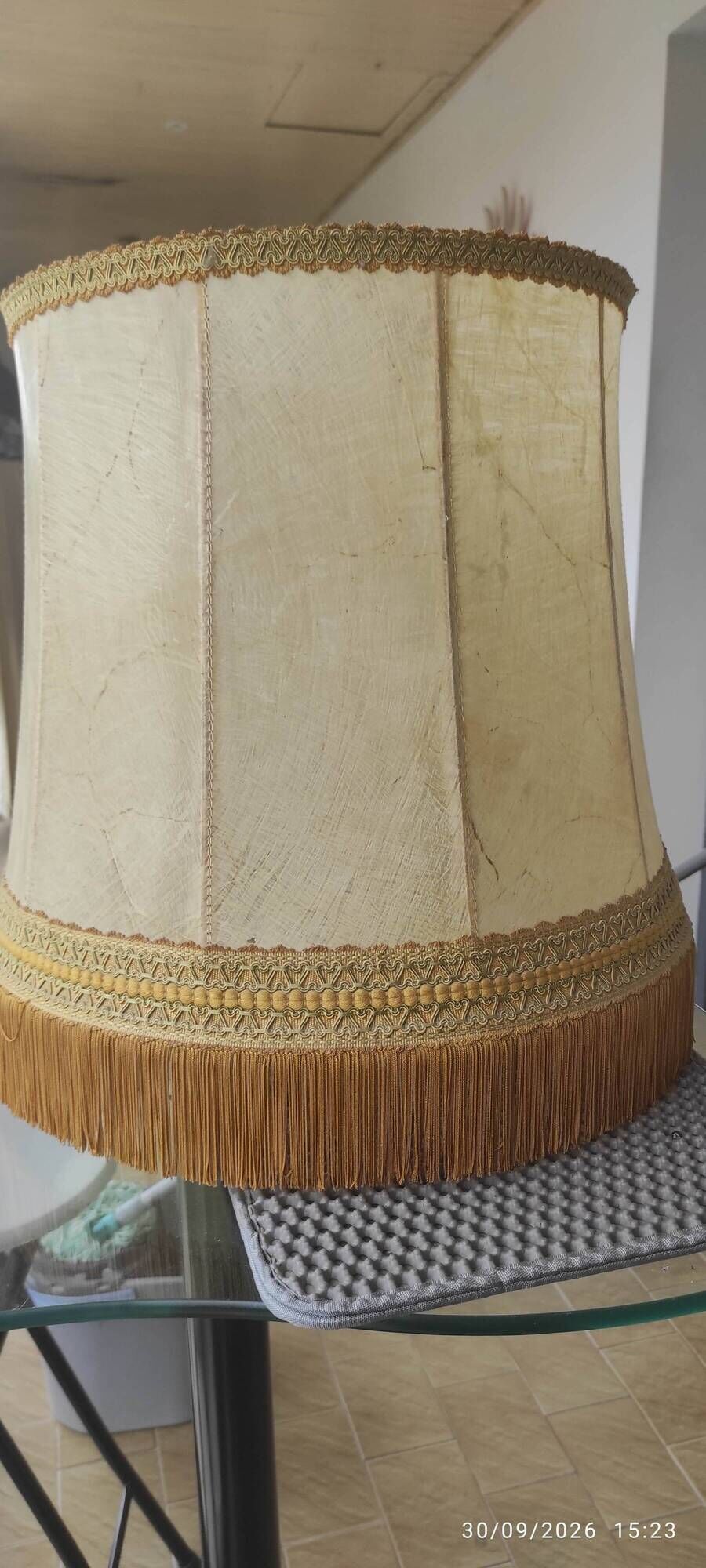 Magnificent leather lamp tulip – unique piece