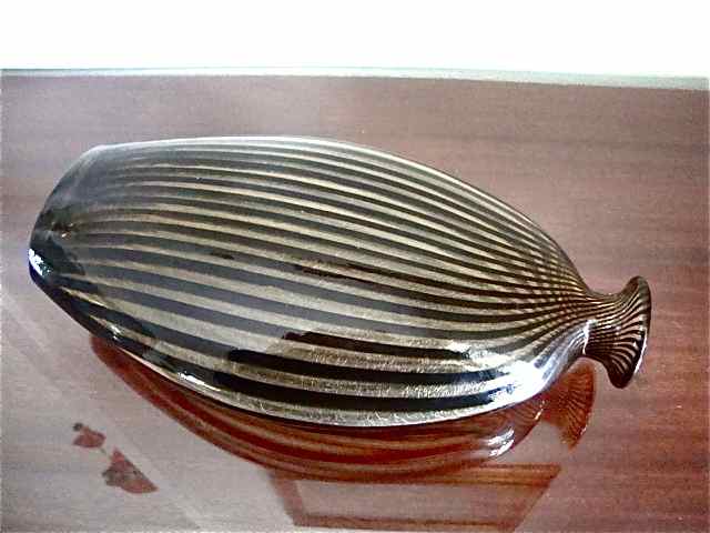 Vase soliflore in blown glass, art deco style