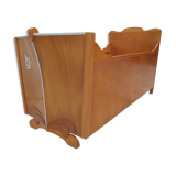 Child bed wood shape bow of boat