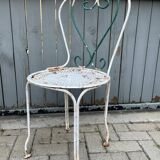 paire de chaises de jardin fer forgé antique