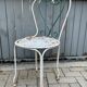 pair of antique wrought iron garden chairs