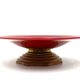 Modern red vide poche / centerpiece, Sevres France 1940s