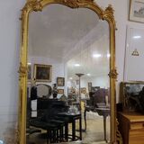 Large 19th century mirror gilded with gold leaf