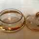 Frosted and gold glass sweet box