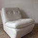 Vintage white armchair, France 1970