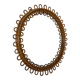 Small Filigree Italian Bamboo Mirror, 1950s