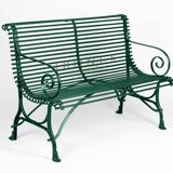 Handcrafted wrought iron bench – Arras style, 2 seats