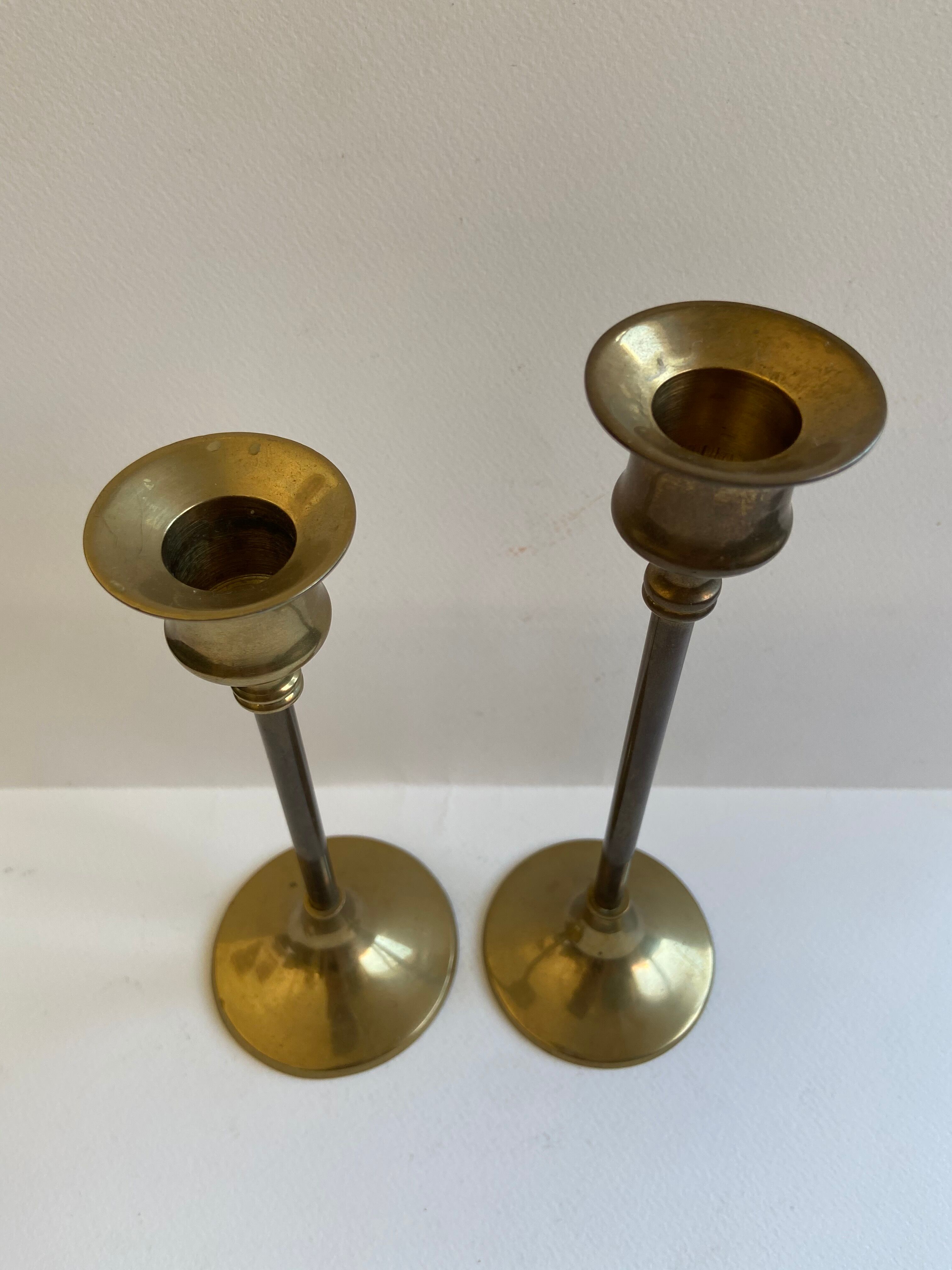 Pair of golden candlesticks