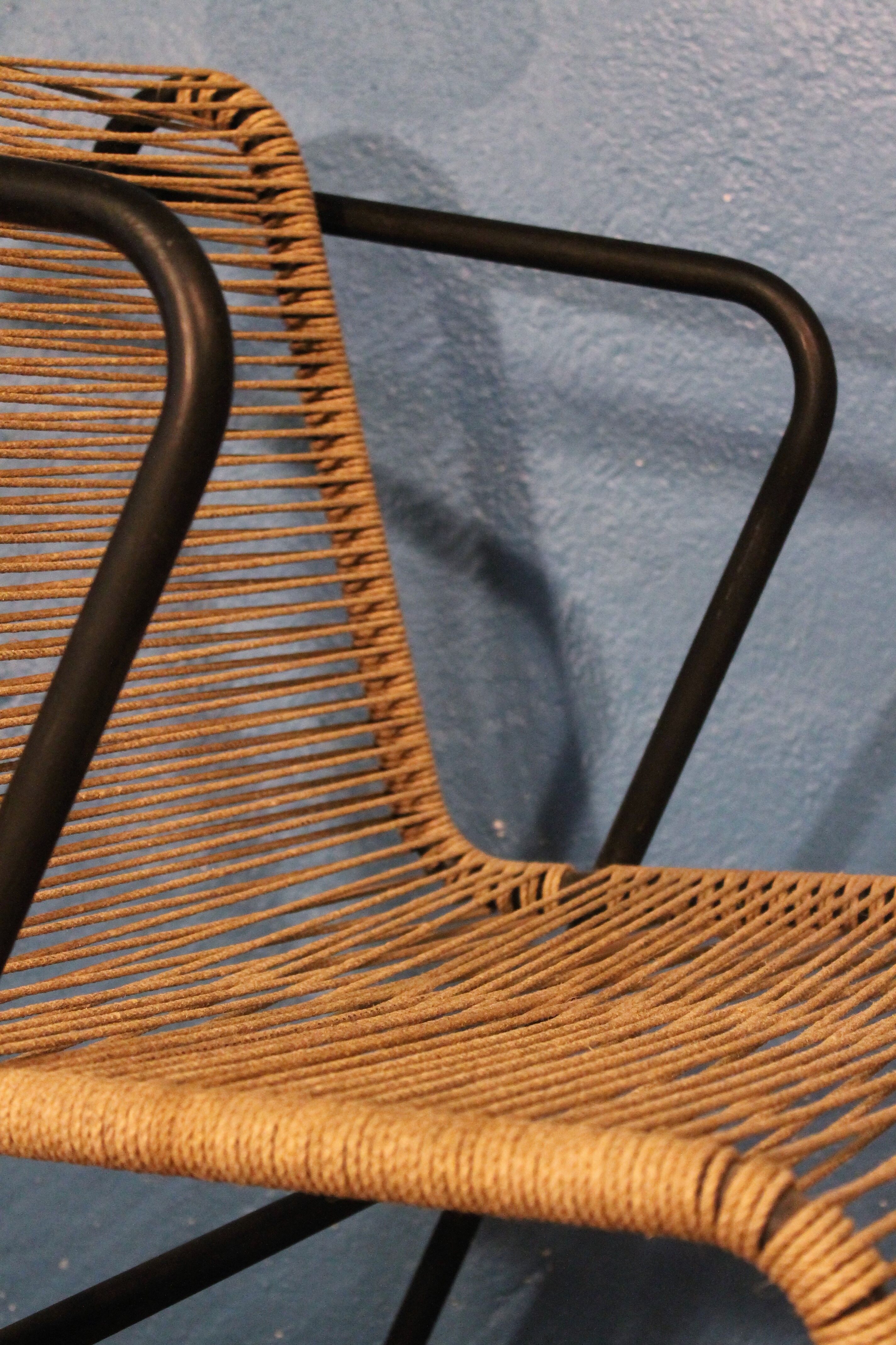 Metal & rope chair 1950