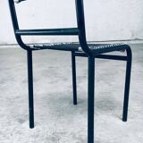 Postmodern sandows chairs attributed to rene herbst for ecart international, 1980s, set of 6