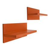 Paire d'étagères oranges par Marcello Siard pour Kartell, 1970
