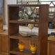 Studded faux leather shelf