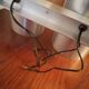 Applique murale vintage double acier brosse
