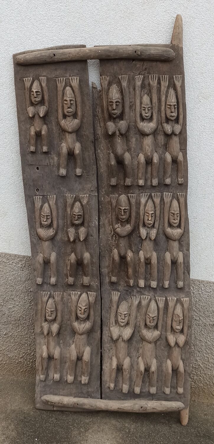 Ancienne porte en bois Dogon du Mali