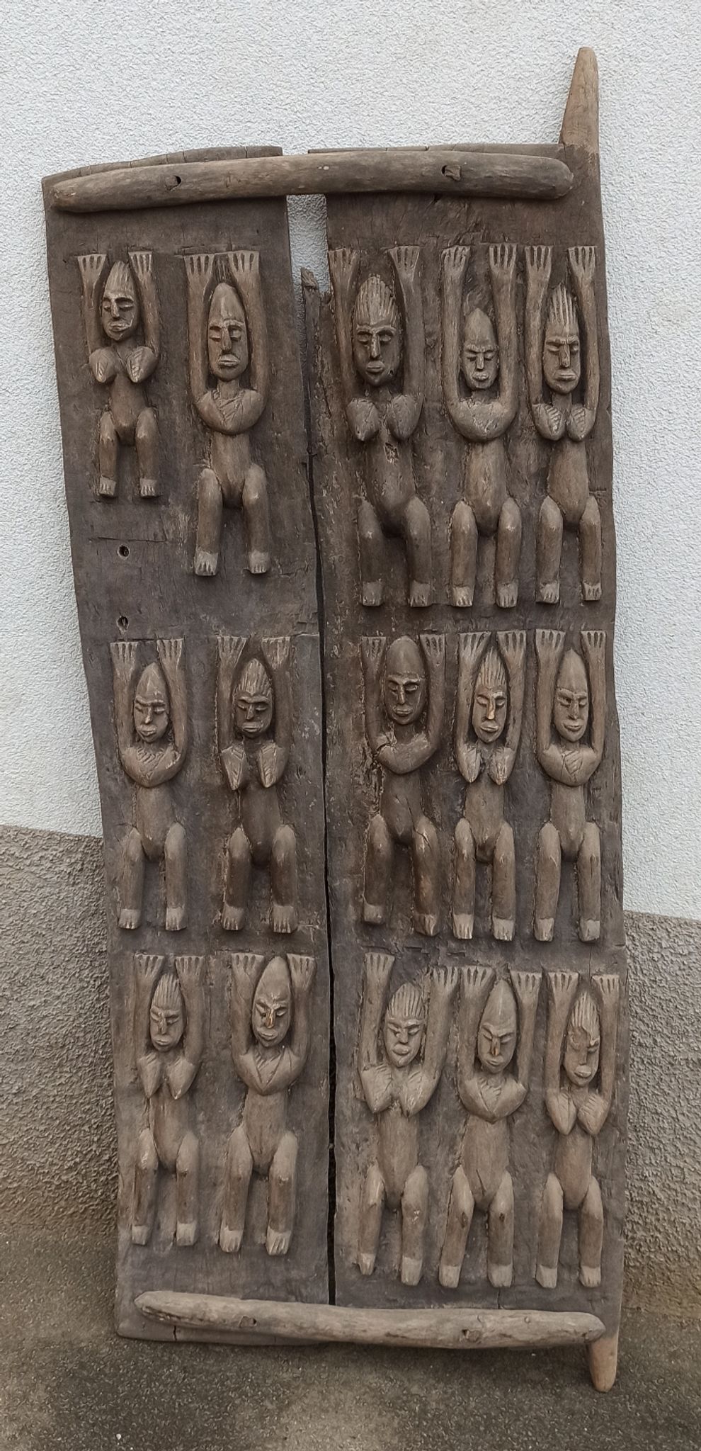 Old Dogon wooden gate of Mali
