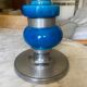 Lamp foot in ceramic and chrome 70s