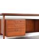 Mid-Century Danish Teak Executive Desk by Kai Kristiansen for FM Møbler