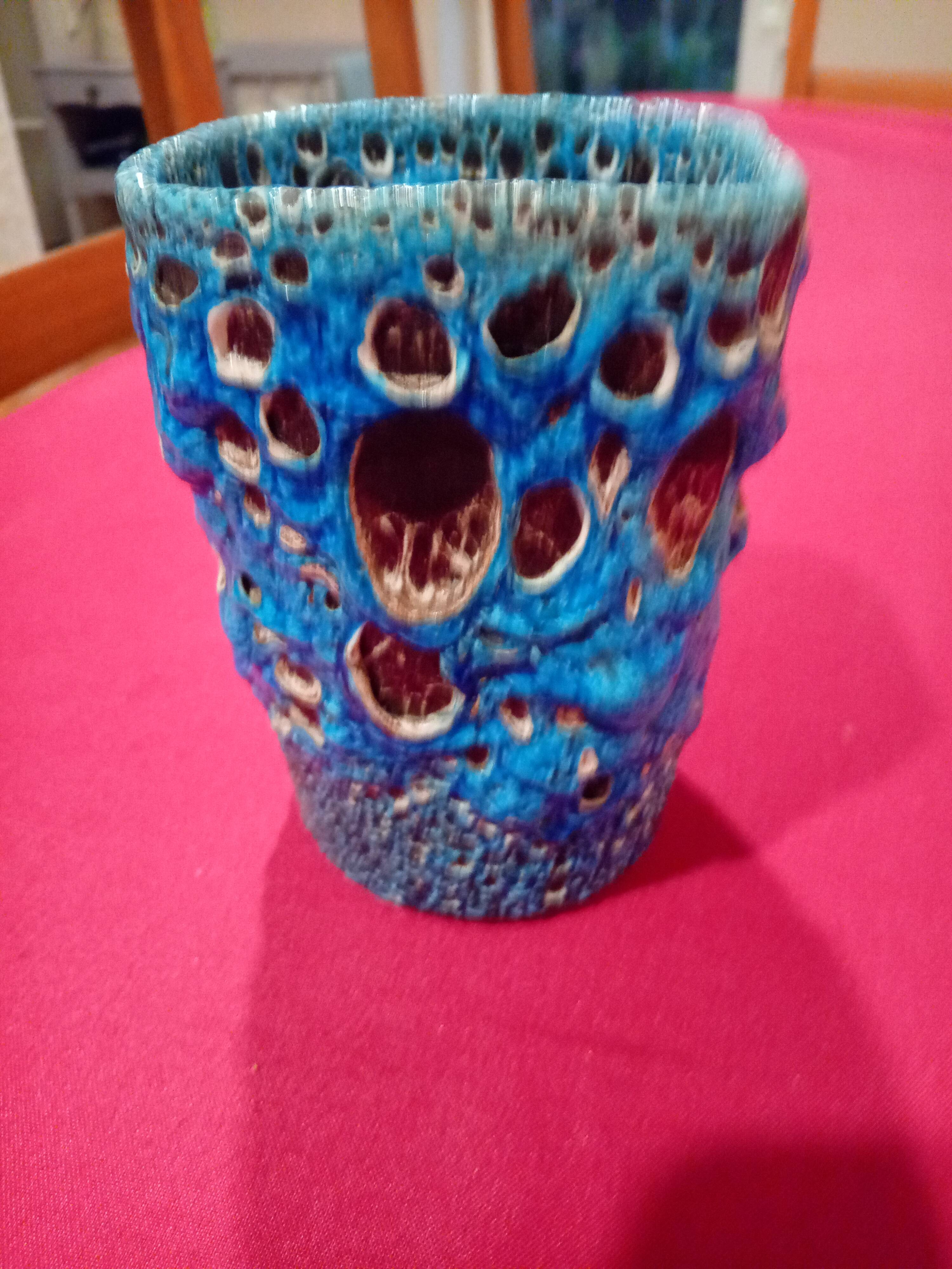 Blue Glacier Enamels Vase