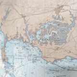 Carte Finistère et Morbihan côte ouest France 1981