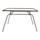 Modernist coffee table in metal and glass, 1950.