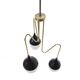 Brass chandelier with 3 pendants, 1950s
