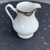 Sucrier et pot a lait, PP limoges france, porcelaine blanche art deco