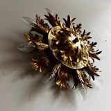 Italian Banci Firenze gilded wall scone or ceiling lamp vintage